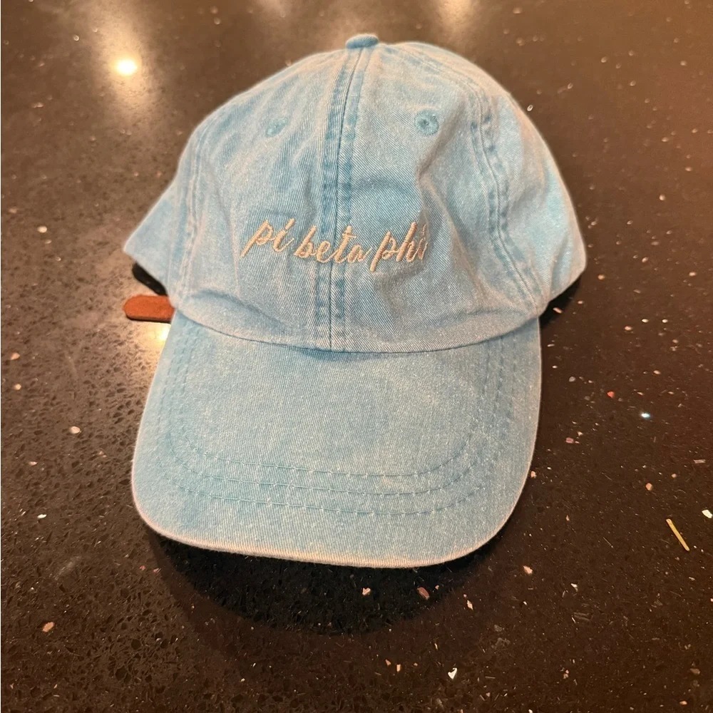 Pi Beta Phi Light Blue Embroidered Hat
